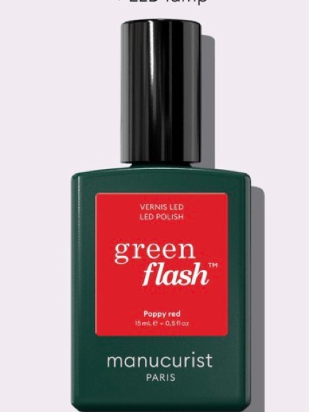 green flash LED - Green Bottle, poppy red NEW